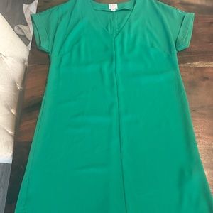 Green mid thigh dress